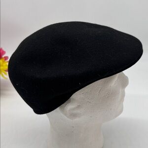 Country Gentelman 100% Lambswool Classic Black Men's Ascot Cap
